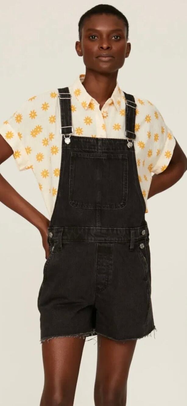 Madewell Charcoal Adirondack Shortall Overalls XS